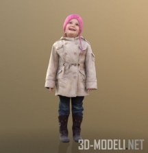 3d-модель 3D-Scan Лилли в теплой одежде
