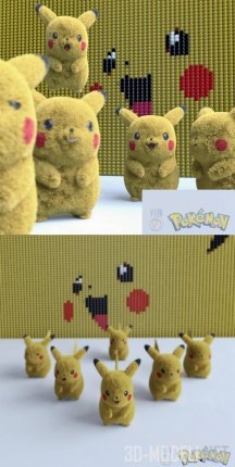 3d-модель Покемон Pikachu, мягкий
