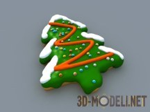 3d-модель Новогоднее печенье-елка