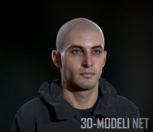 3d-модель Голова молодого кавказца
