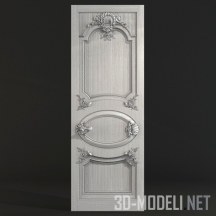 3d-модель Серая классическая дверь
