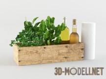 3d-модель Ящик с маслом и зеленью