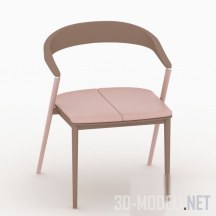 Розовый кожаный стул