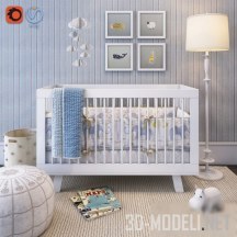 3d-модель Кроватка и декор от Serena & Lily