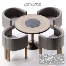 3d-модель Обеденный стол и кресло
