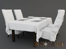 3d-модель Комплект мебели для столовой