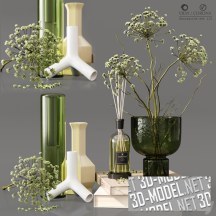3d-модель Сет с зелеными вазами