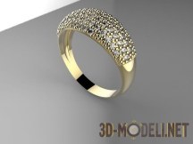 3d-модель Золотое кольцо с росссыпью драгоценных камней