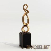 3d-модель Золотая абстракция на подставке