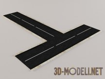 3d-модель Road T low-poly