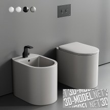 3d-модель Биде и унитаз Ceramica Flaminia Astra WC