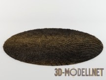 3d-модель Круглый ковер с декоративной прострочкой