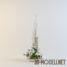 3d-модель Цветочная композиция с бамбуком