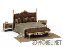 3d-модель Роскошная двуспальная кровать