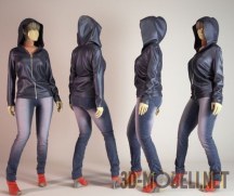 3d-модель Куртка и джинсы на манекене