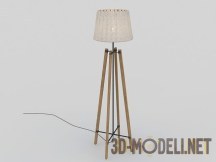 3d-модель Торшер с основой из деревянных реек