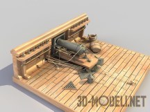 3d-модель Корабельная пушка Карронада