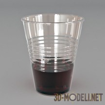 3d-модель Черный чай в разовом стаканчике