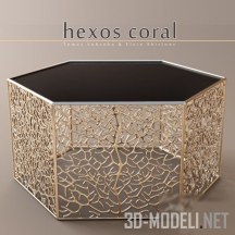 3d-модель Кофейный столик «Hexos Coral»