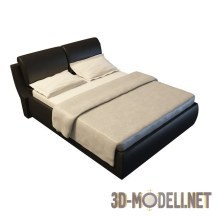 3d-модель Двуспальная кожаная кровать