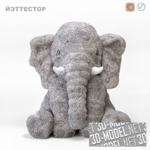 3d-модель Игрушечный слон YETTESTOR от IKEA