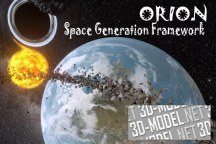 3d-ассет: ORION Space Scene Generation Framework