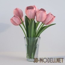 3d-модель Тюльпаны в стакане