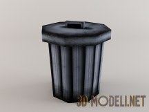 3d-модель Trash can low-poly