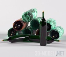 3d-модель Вино в декоративной обертке