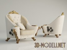 3d-модель Белое кресло AR Arredamenti Dolcevita 281