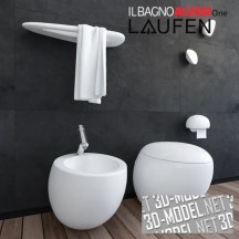 3d-модель Унитаз и биде Laufen-Il Bagno Alessi One + Oras 8518