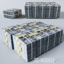 3d-модель Пачки денег