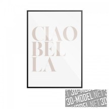 3d-модель Плакат Ciao Bella от Desenio