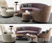 3d-модель Набор кресел и диван от Minotti