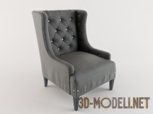 3d-модель Классическое кресло с утяжкой «капитоне»