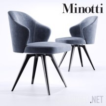 Кресло Minotti Leslie с поворотным основанием
