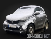 3d-модель Автомобиль Smart под снегом