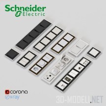 3d-модель Коллекция электрофурнитуры Merten M-Pure от Schneider Electric