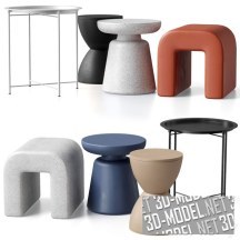3d-модель Коллекция кофейных столиков Glad, Tony, Reparks, Lily