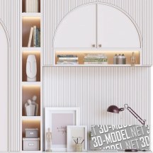 3d-модель Мебель и декор для детской комнаты с лампой лампой IKEA Forsa