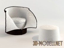 3d-модель Кресло Joelle от Flou