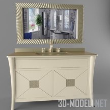 3d-модель Золото и слоновая кость в мебели для ванны