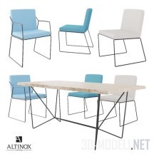 3d-модель Стол и стулья Altinox GEMA