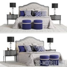 3d-модель Кровать Marge Carson Rivoli и декор