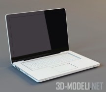 3d-модель Белый лэптоп