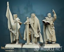 Highlands Miniatures – Crusaders Command Group