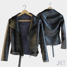 3d-модель Кожаная куртка-косуха на плечиках