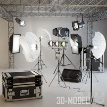 3d-модель Современное освещение для фотостудий