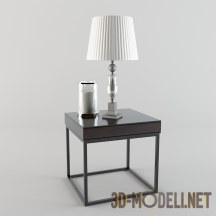 3d-модель Легкая тумба с настольной лампой
