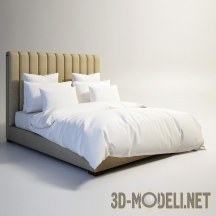3d-модель Кровать с продольной стежкой BOSTON